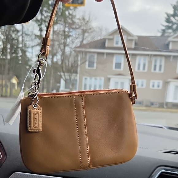 Coach Handbags - Coach Tan Butter Smooth Leather Wrislet Wallet Coin Purse Small